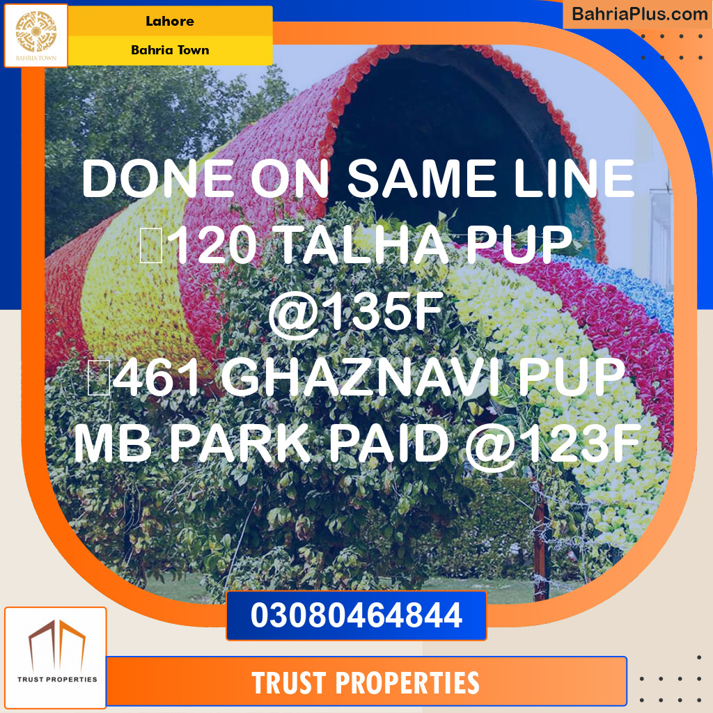 Residential Plot for Sale in Sector F - Talha Block -  Bahria Town, Lahore - (BP-131886)