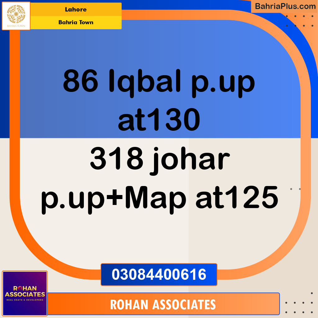 Residential Plot for Sale in Sector E - Iqbal Block -  Bahria Town, Lahore - (BP-131966)