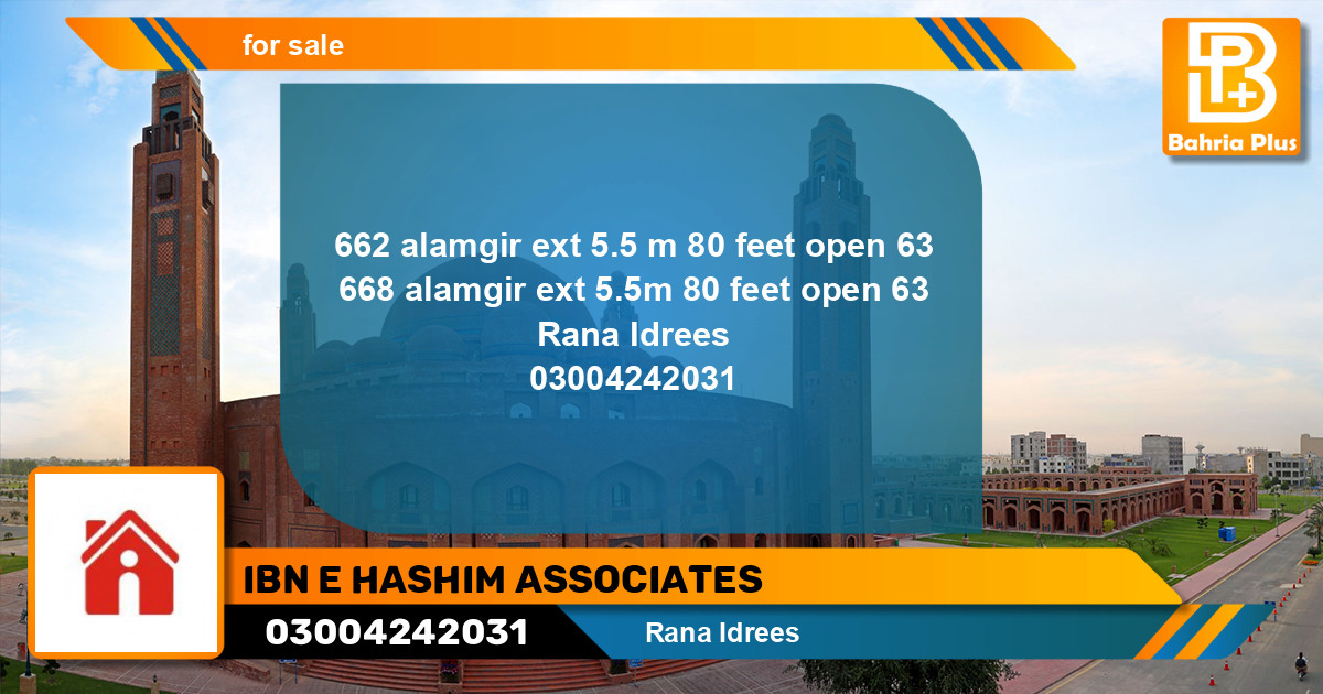 Residential Plot for Sale in Sector F - Alamgir Block -  Bahria Town, Lahore - (BP-131983)