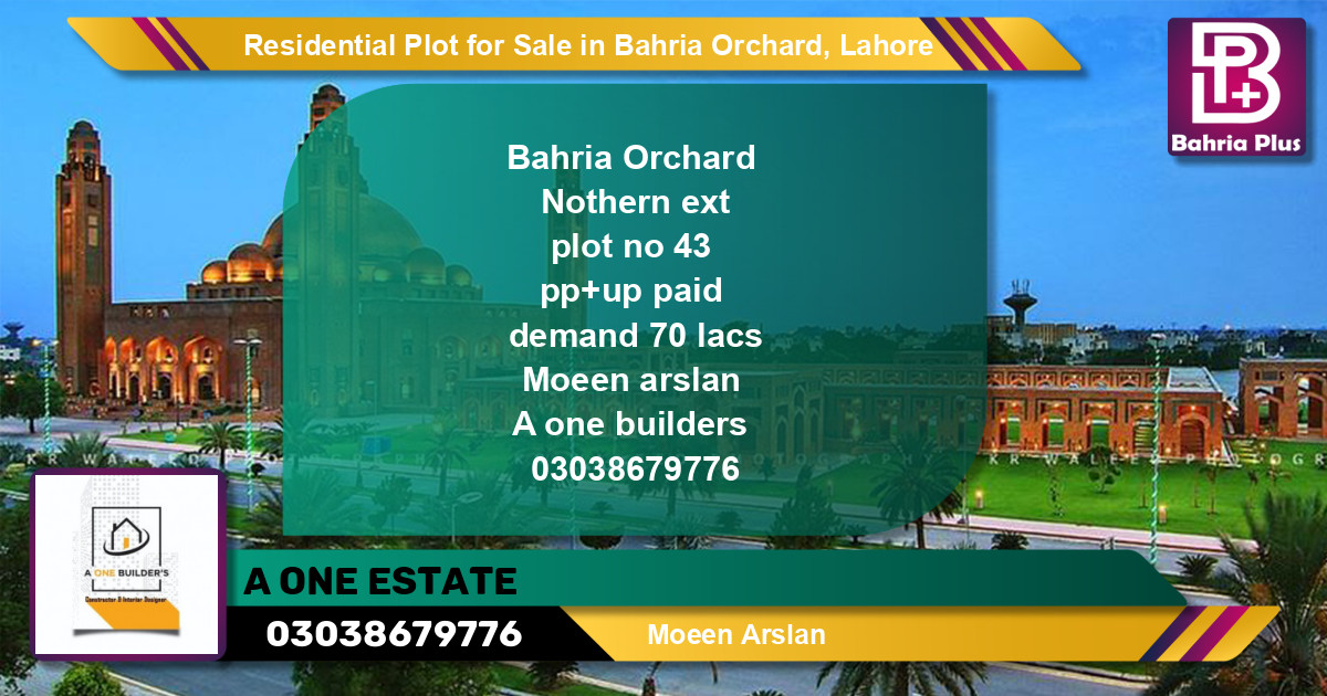 Residential Plot for Sale in Bahria Orchard, Lahore - (BP-132154)