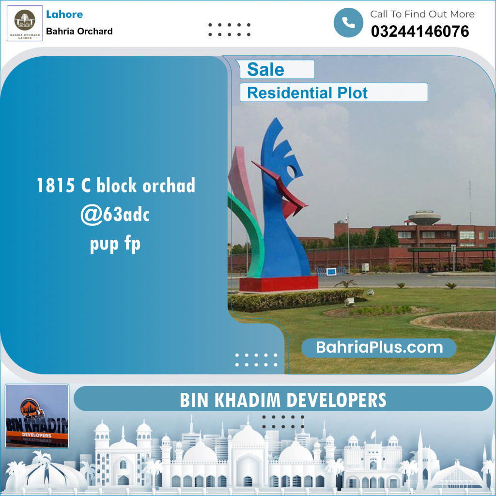 Residential Plot for Sale in Phase 2 - C Block -  Bahria Orchard, Lahore - (BP-132198)