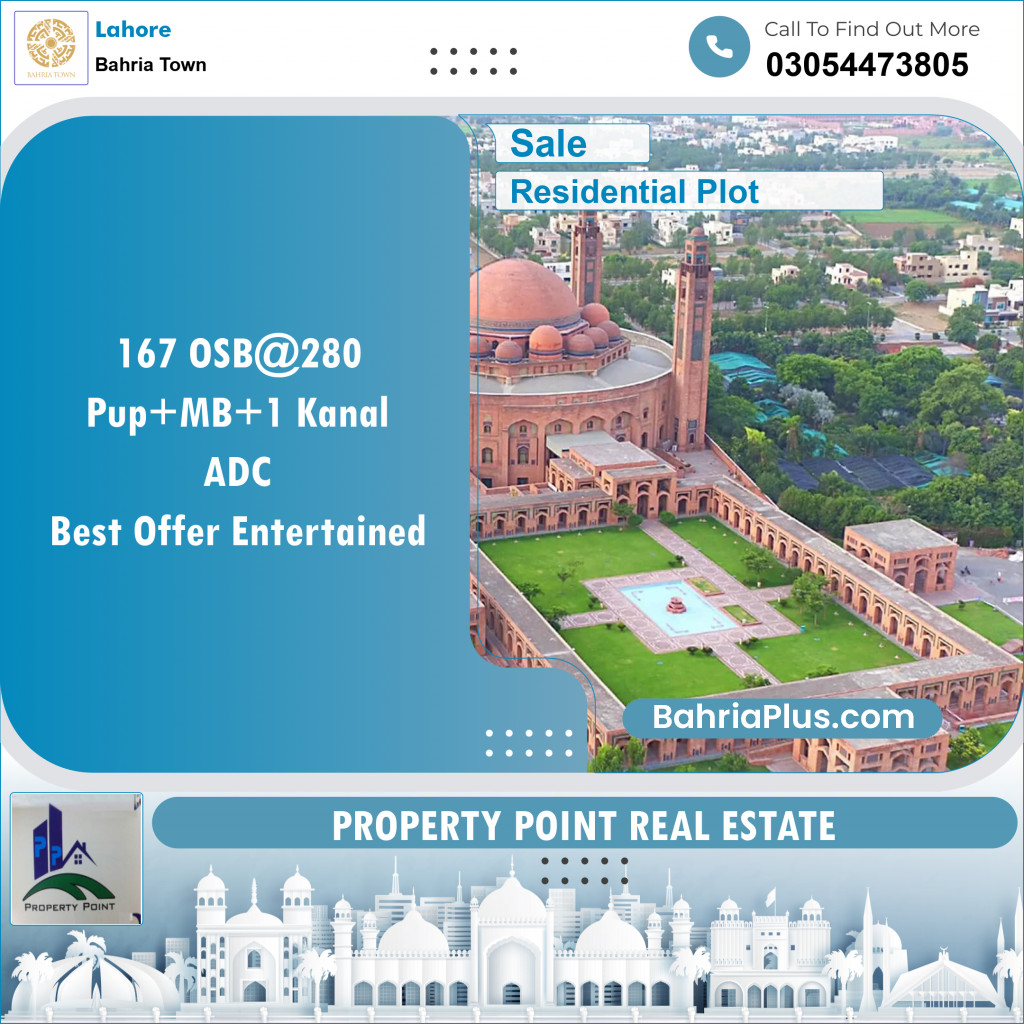 Residential Plot for Sale in Overseas B -  Bahria Town, Lahore - (BP-132225)