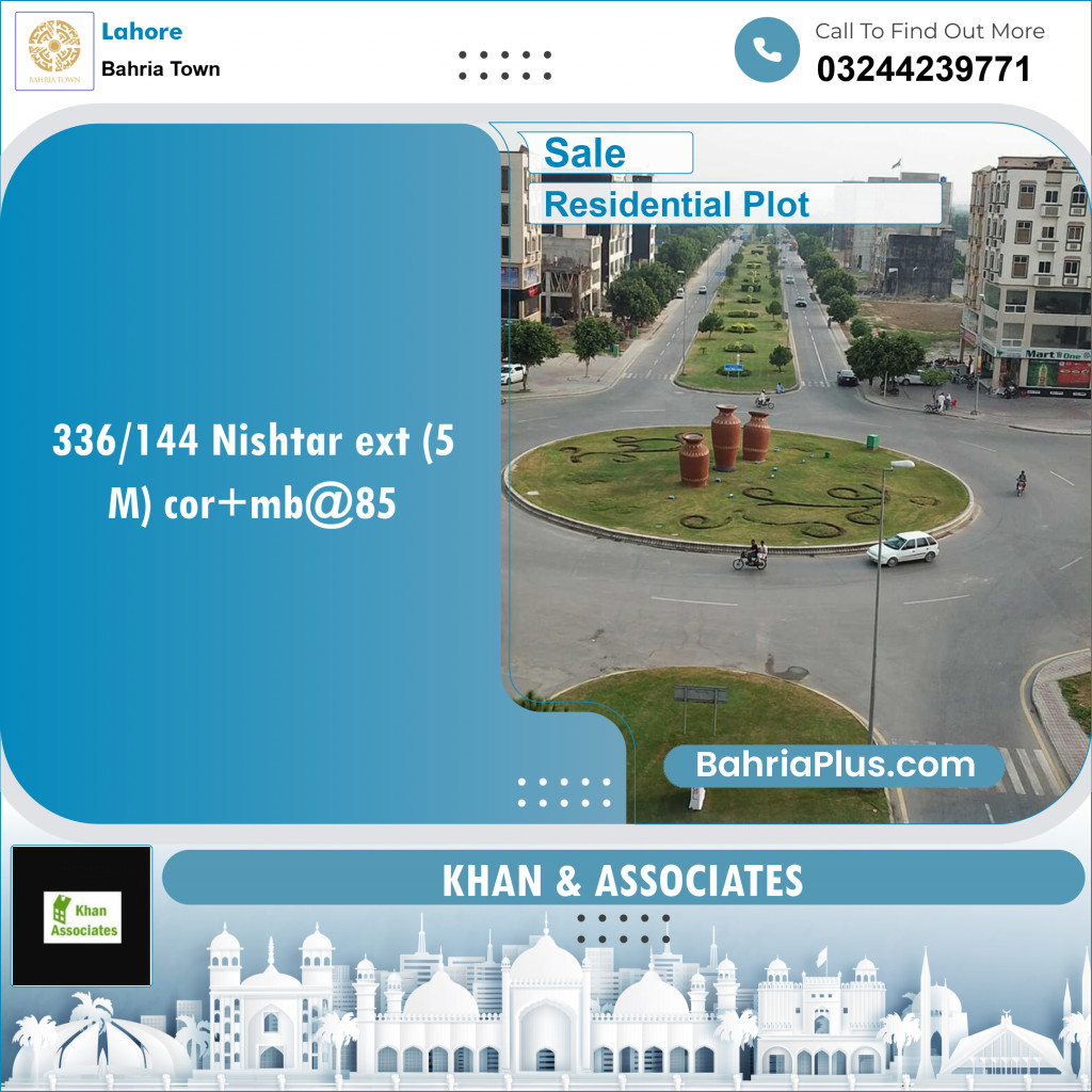Residential Plot for Sale in Sector E - Nishtar Block -  Bahria Town, Lahore - (BP-132233)