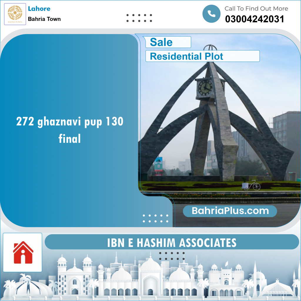 Residential Plot for Sale in Sector F - Ghaznavi Block -  Bahria Town, Lahore - (BP-132234)