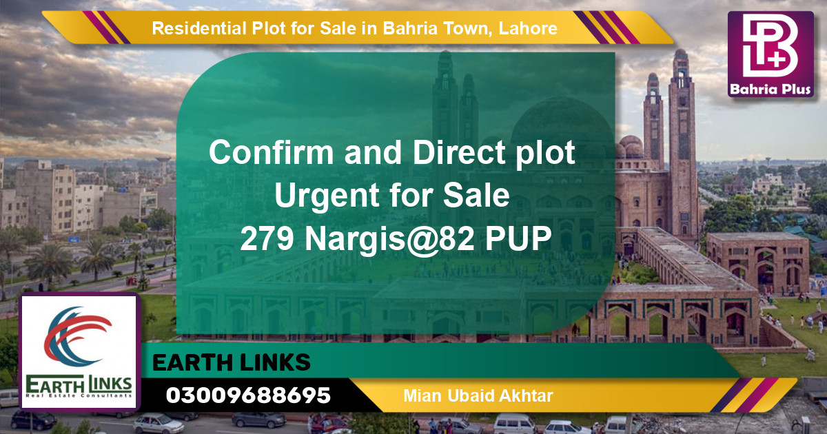 Residential Plot for Sale in Sector C - Nargis/Hussain Block -  Bahria Town, Lahore - (BP-132357)