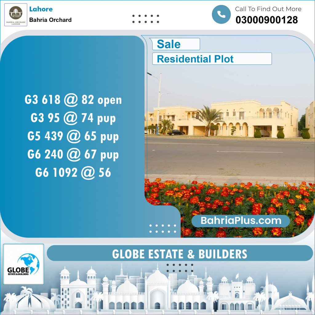 Residential Plot for Sale in Bahria Orchard, Lahore - (BP-132395)