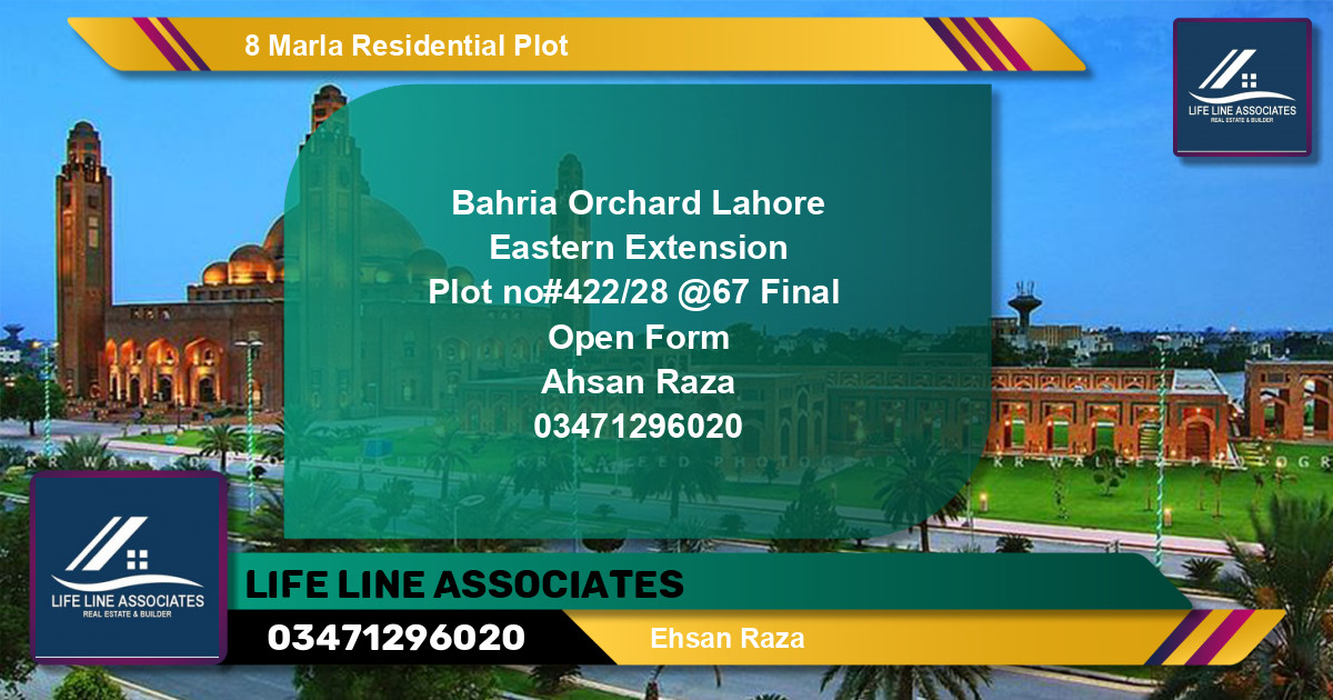 Residential Plot for Sale in Bahria Orchard, Lahore - (BP-132420)