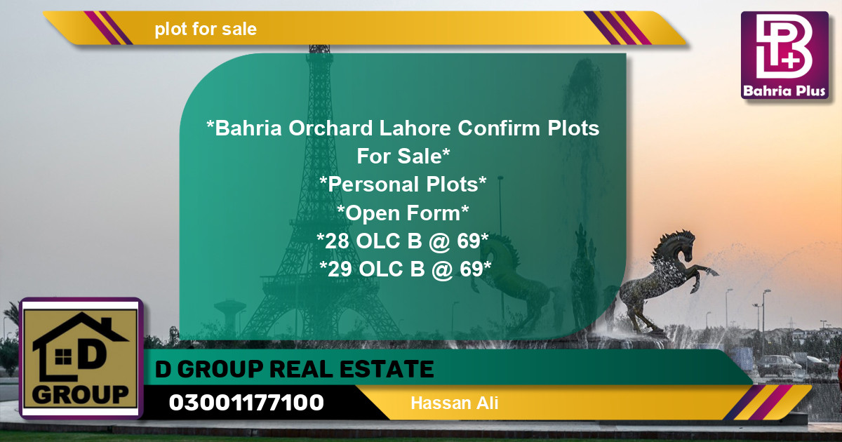 Residential Plot for Sale in OLC-B Block -  Bahria Orchard, Lahore - (BP-132477)