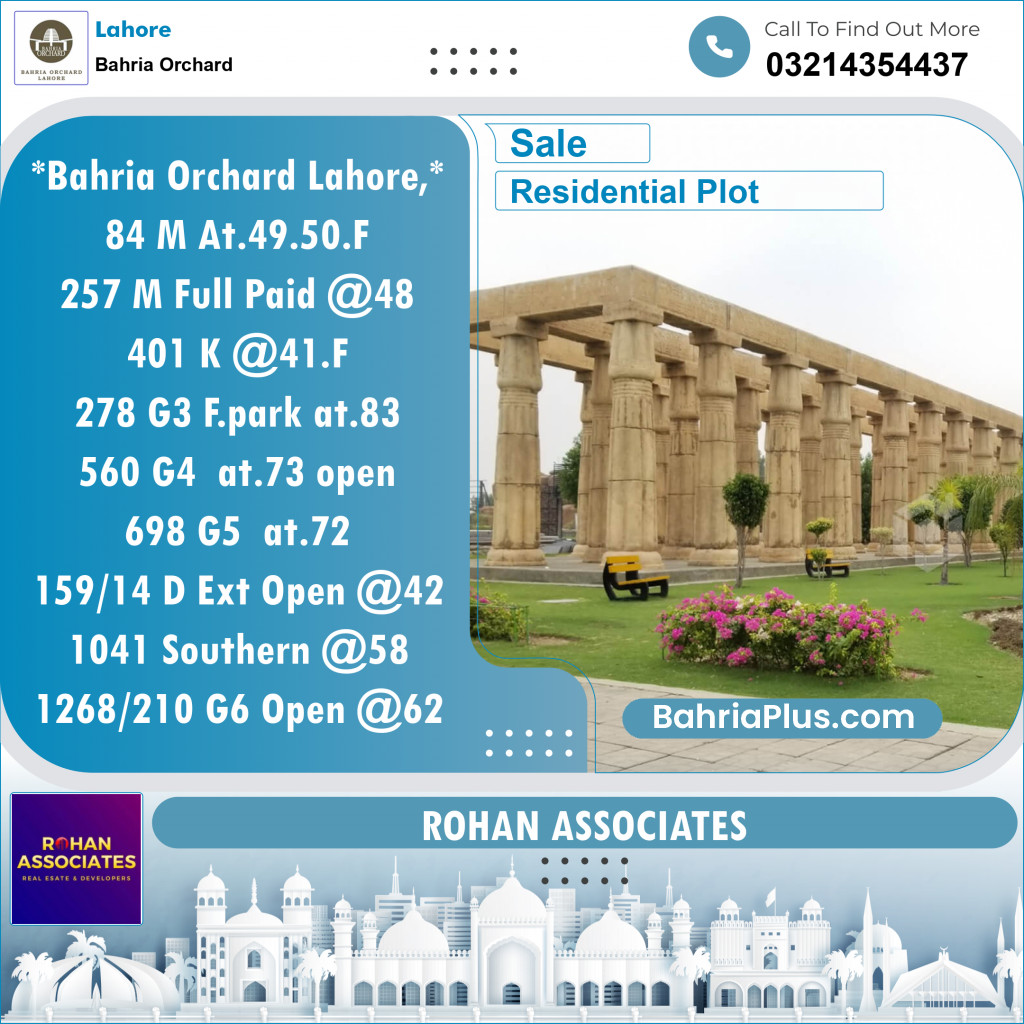 Residential Plot for Sale in Bahria Orchard, Lahore - (BP-132497)