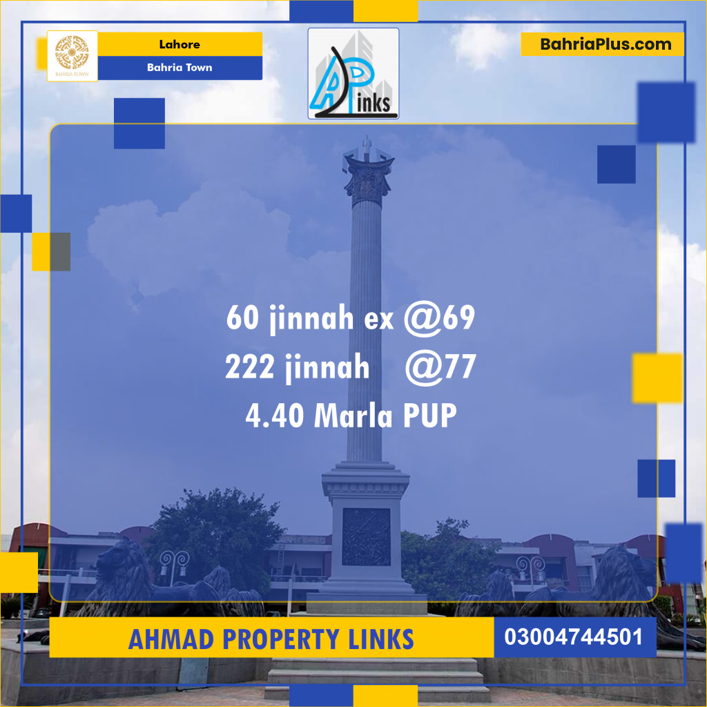 Residential Plot for Sale in Bahria Town, Lahore - (BP-132540)
