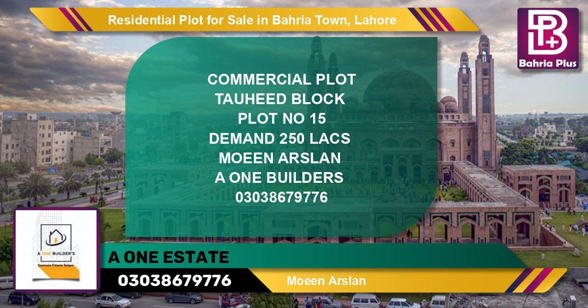 Residential Plot for Sale in Bahria Town, Lahore - (BP-132623)