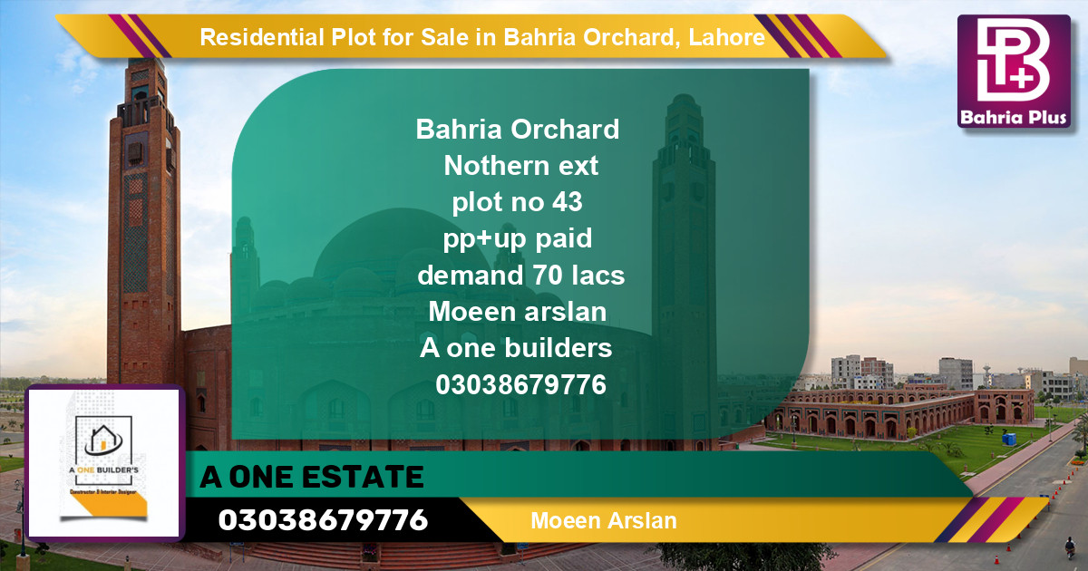 Residential Plot for Sale in Bahria Orchard, Lahore - (BP-132627)