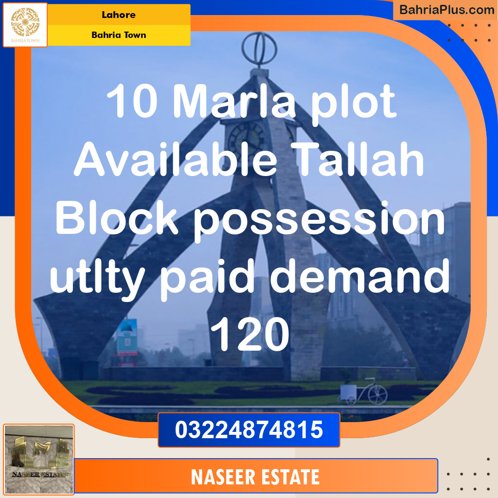 Residential Plot for Sale in Bahria Town, Lahore - (BP-132682)