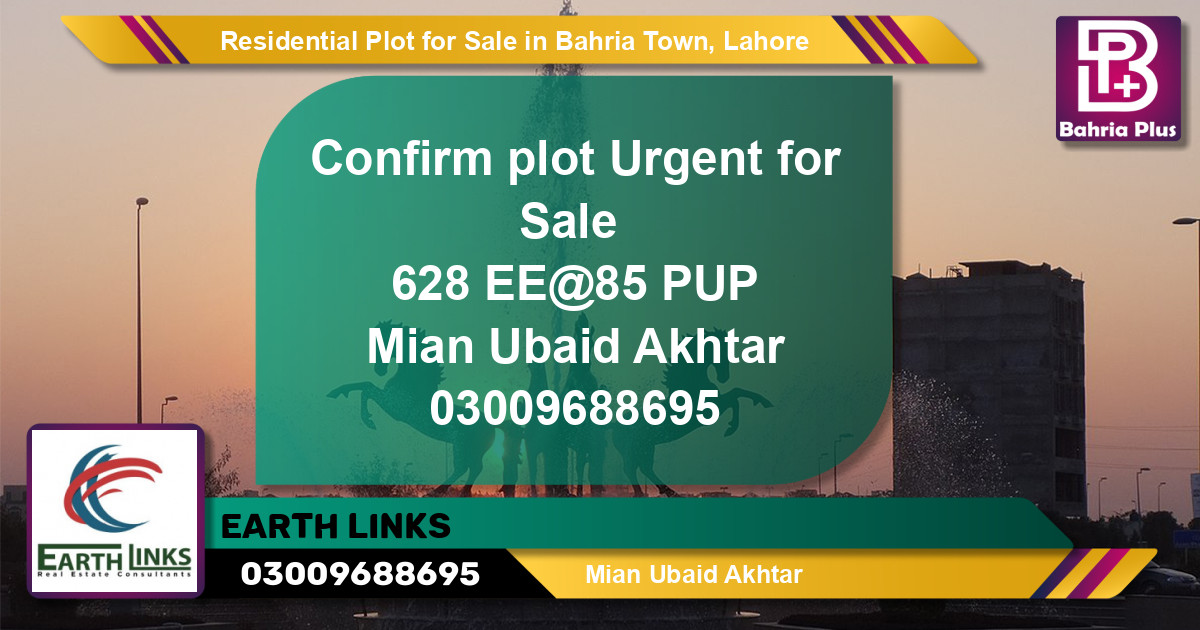 Residential Plot for Sale in Bahria Town, Lahore - (BP-132697)