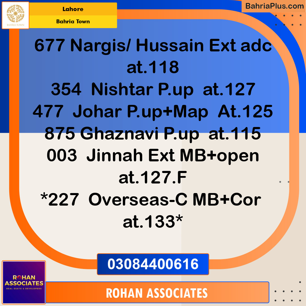 Residential Plot for Sale in Bahria Town, Lahore - (BP-132707)