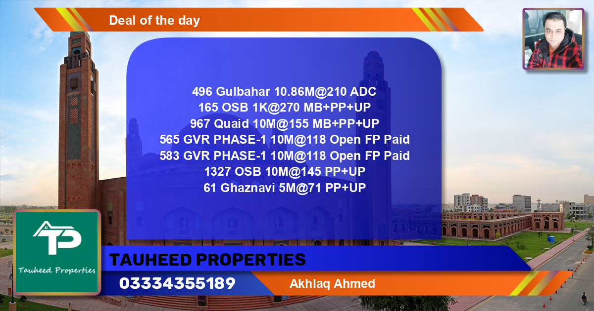 Residential Plot for Sale in Bahria Town, Lahore - (BP-132715)