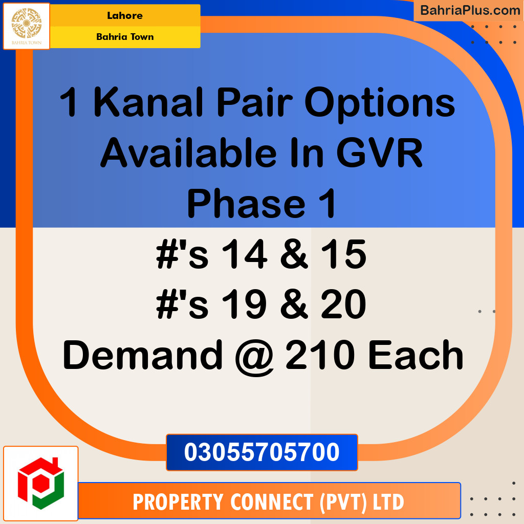 Residential Plot for Sale in Bahria Town, Lahore - (BP-132727)