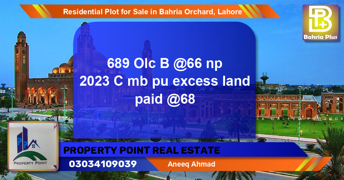 Residential Plot for Sale in OLC-B Block -  Bahria Orchard, Lahore - (BP-132744)