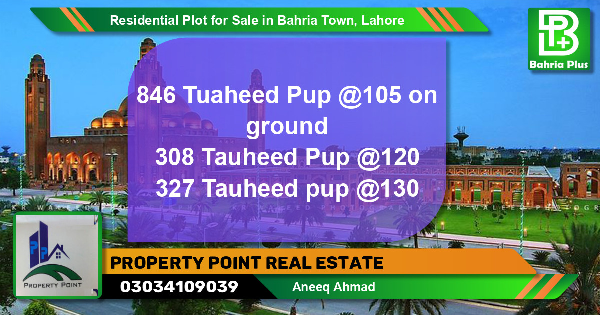 Residential Plot for Sale in Bahria Town, Lahore - (BP-132751)
