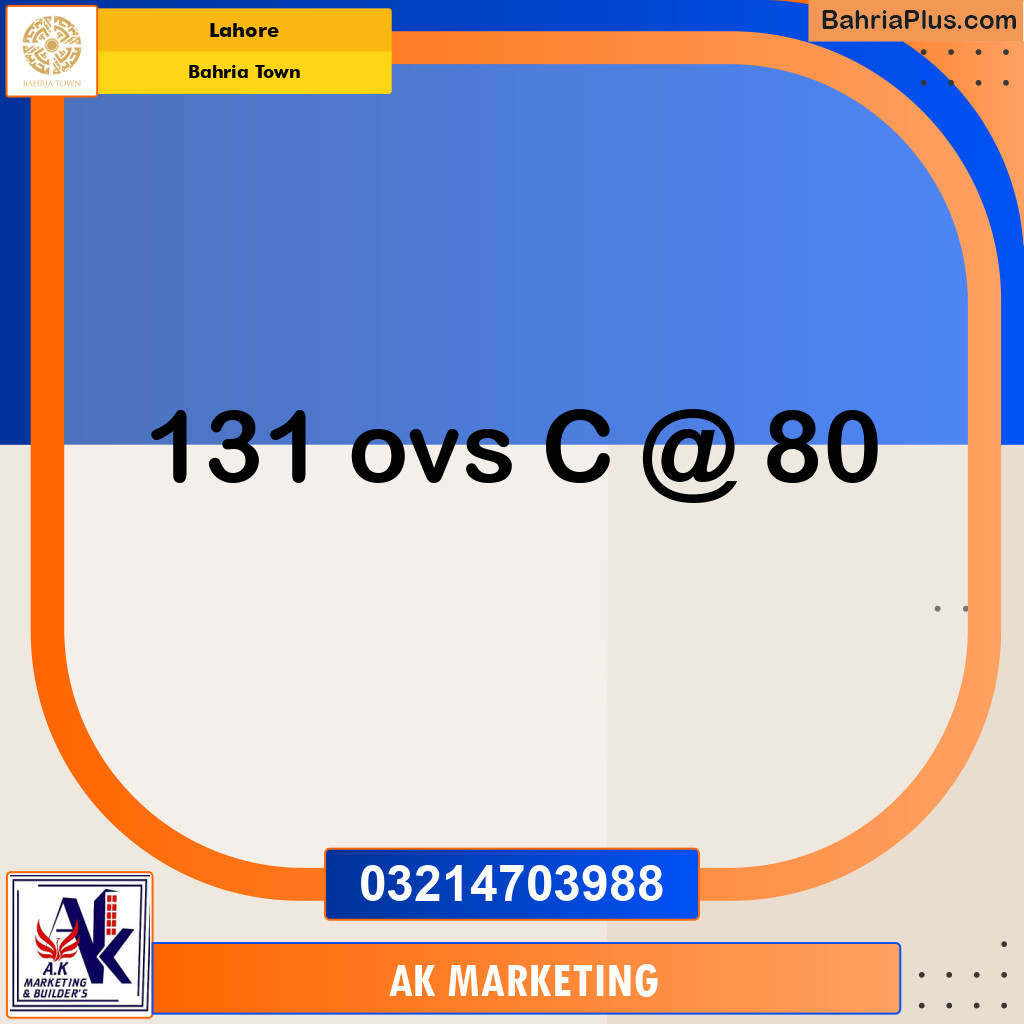 Residential Plot for Sale in Bahria Town, Lahore - (BP-132767)