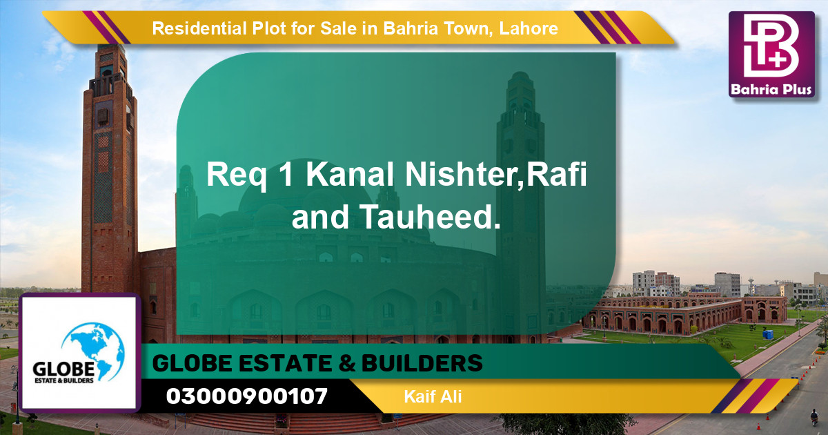 Residential Plot for Sale in Bahria Town, Lahore - (BP-132769)