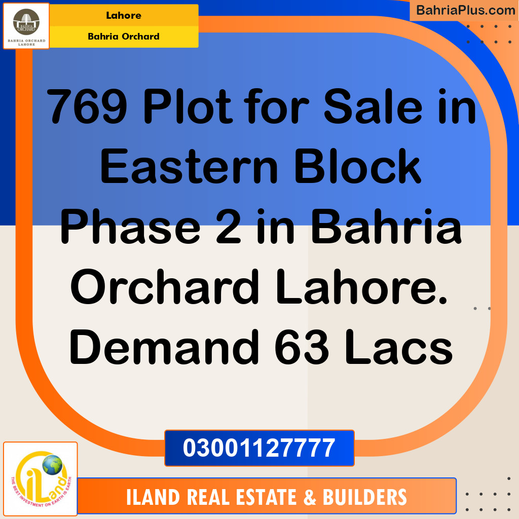 Residential Plot for Sale in Bahria Orchard, Lahore - (BP-132825)