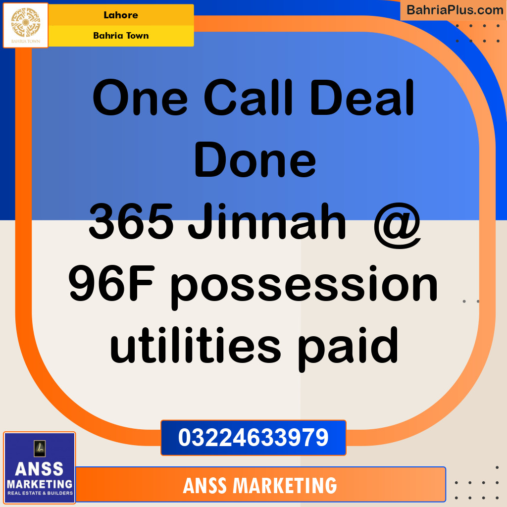 Residential Plot for Sale in Bahria Town, Lahore - (BP-132833)