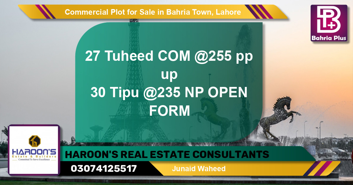 Commercial Plot for Sale in Bahria Town, Lahore - (BP-132848)