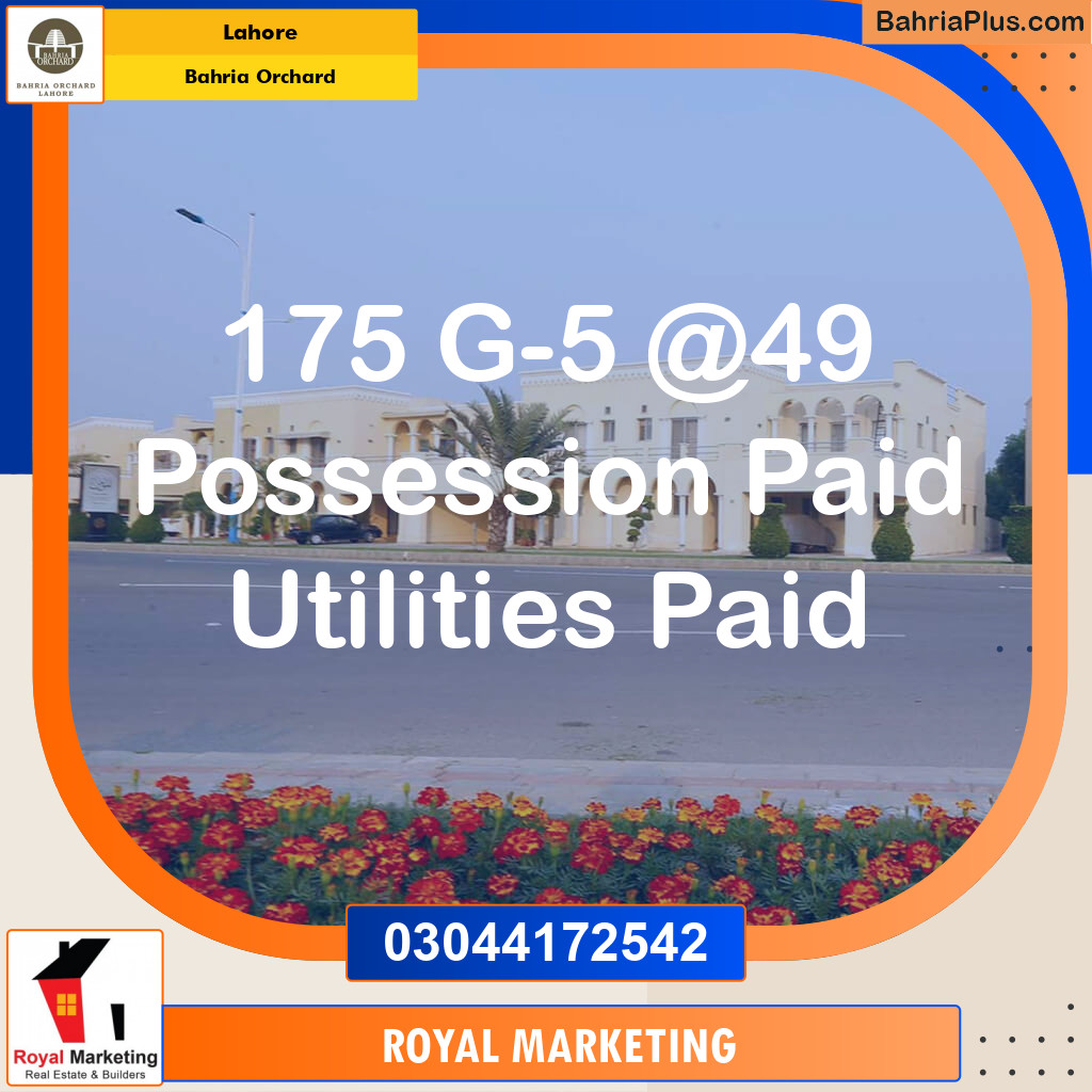 Residential Plot for Sale in Bahria Orchard, Lahore - (BP-132877)