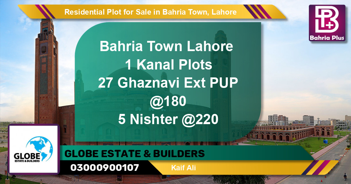 Residential Plot for Sale in Bahria Town, Lahore - (BP-133082)