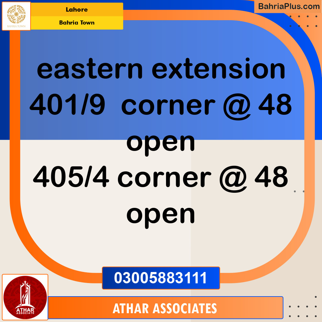 Residential Plot for Sale in Bahria Town, Lahore - (BP-133085)