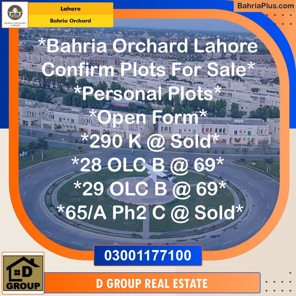 Residential Plot for Sale in Phase 2 - K Block -  Bahria Orchard, Lahore - (BP-133086)