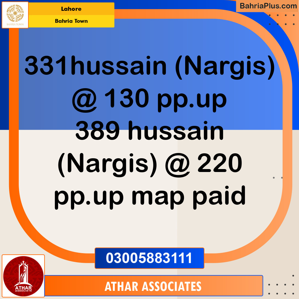 Residential Plot for Sale in Bahria Town, Lahore - (BP-133110)