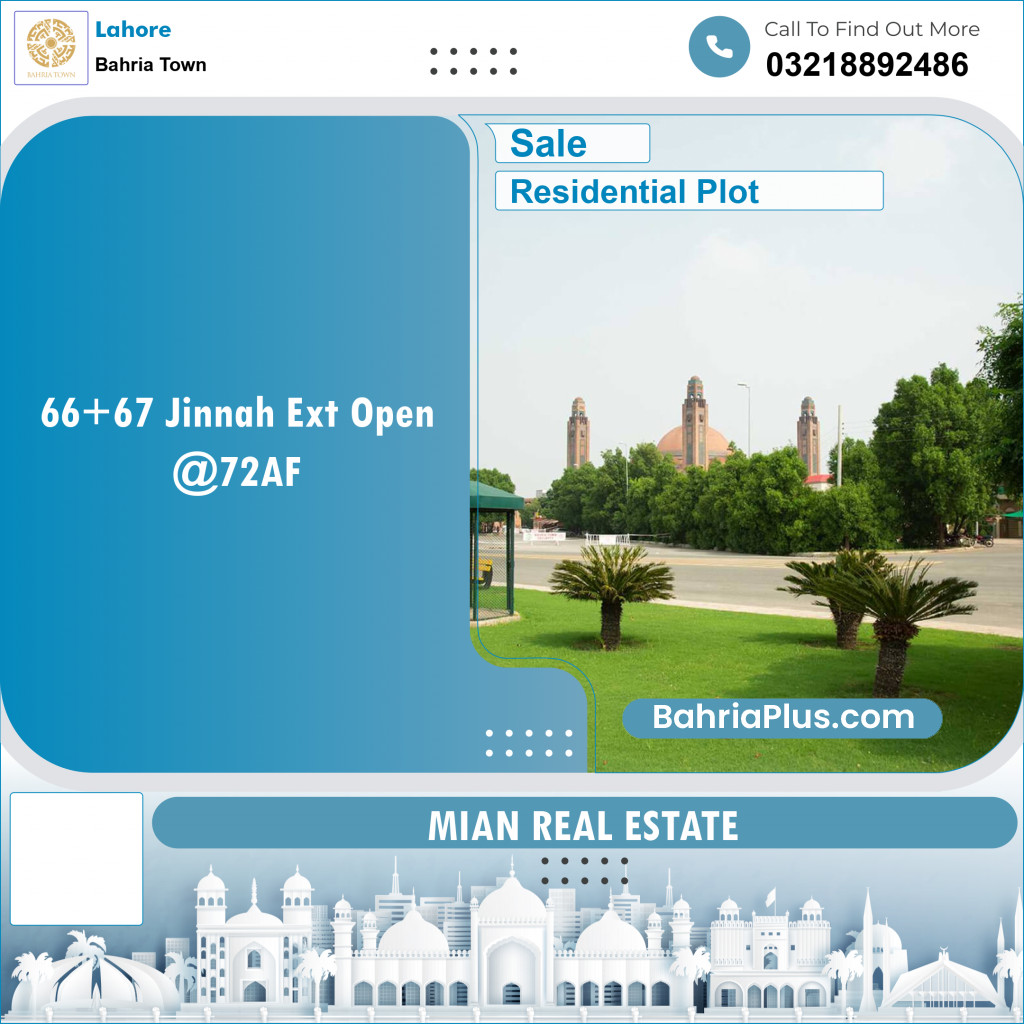 Residential Plot for Sale in Bahria Town, Lahore - (BP-133123)