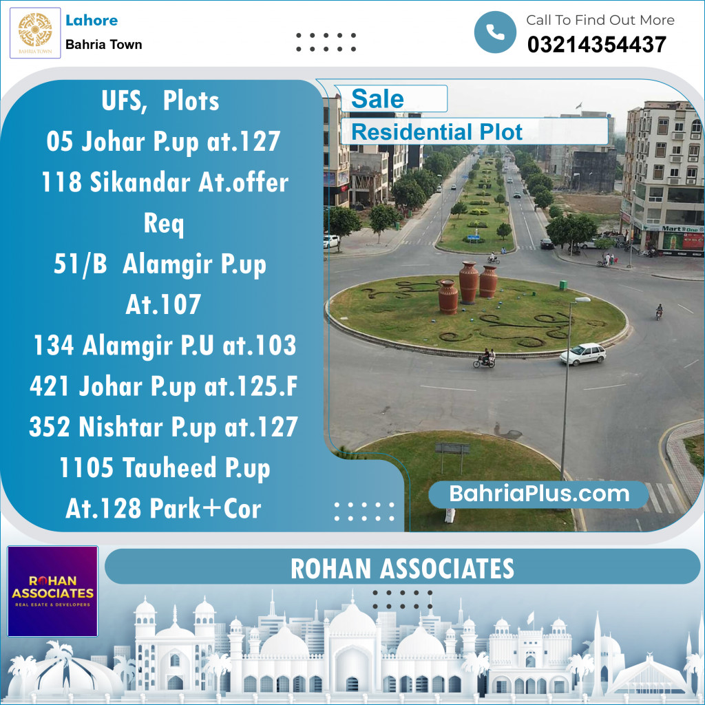 Residential Plot for Sale in Sector E - Johar Block -  Bahria Town, Lahore - (BP-133168)