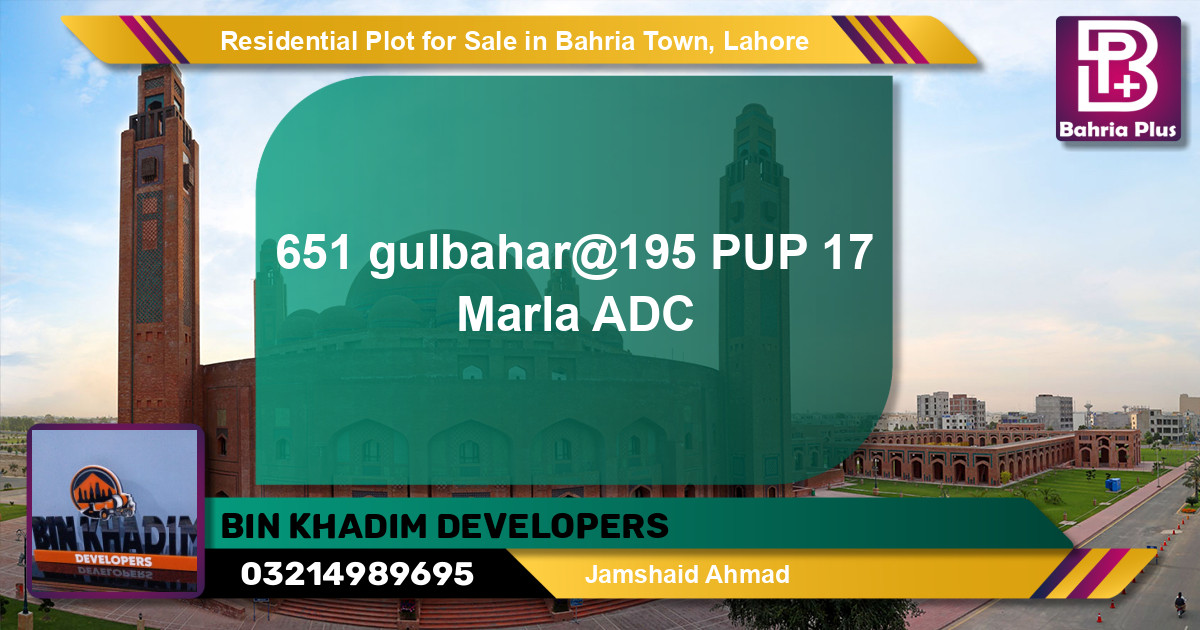 Residential Plot for Sale in Bahria Town, Lahore - (BP-133239)