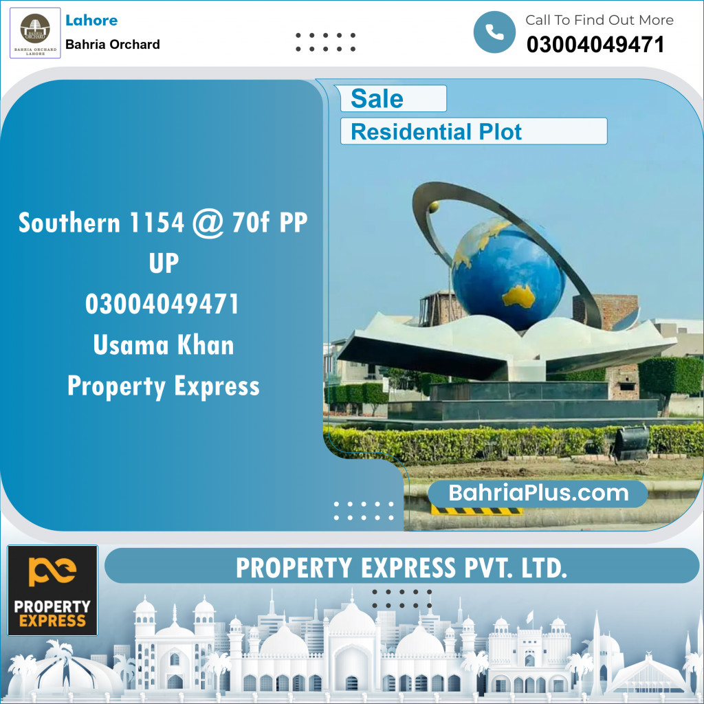 Residential Plot for Sale in Bahria Orchard, Lahore - (BP-133242)