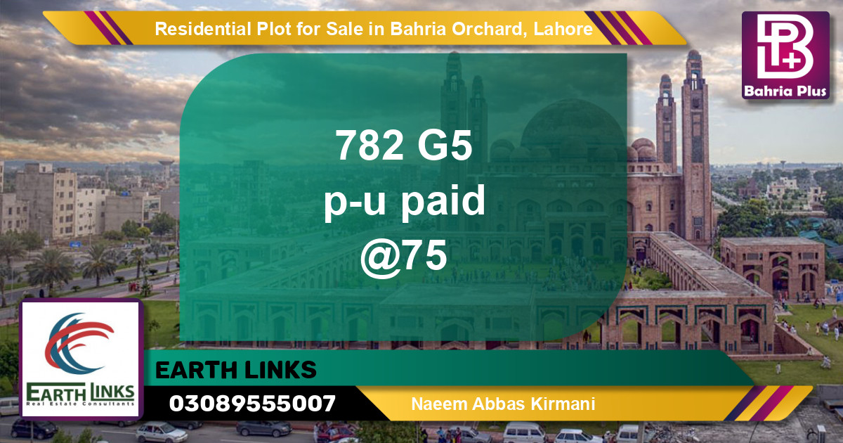 Residential Plot for Sale in Bahria Orchard, Lahore - (BP-133258)