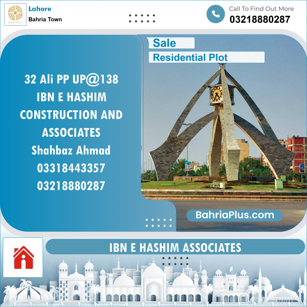 Residential Plot for Sale in Bahria Town, Lahore - (BP-133295)