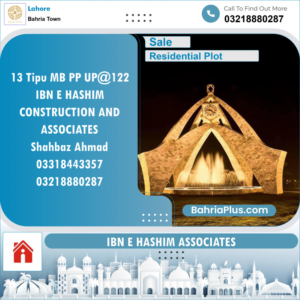 Residential Plot for Sale in Bahria Town, Lahore - (BP-133329)