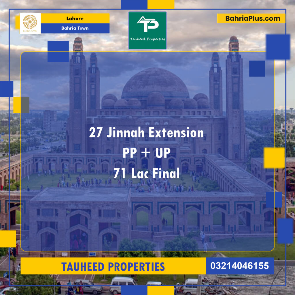 Residential Plot for Sale in Bahria Town, Lahore - (BP-133370)