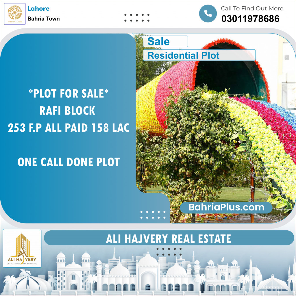 Residential Plot for Sale in Bahria Town, Lahore - (BP-133398)