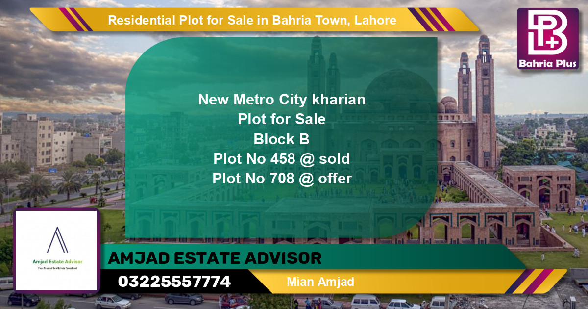 Residential Plot for Sale in Bahria Town, Lahore - (BP-133409)