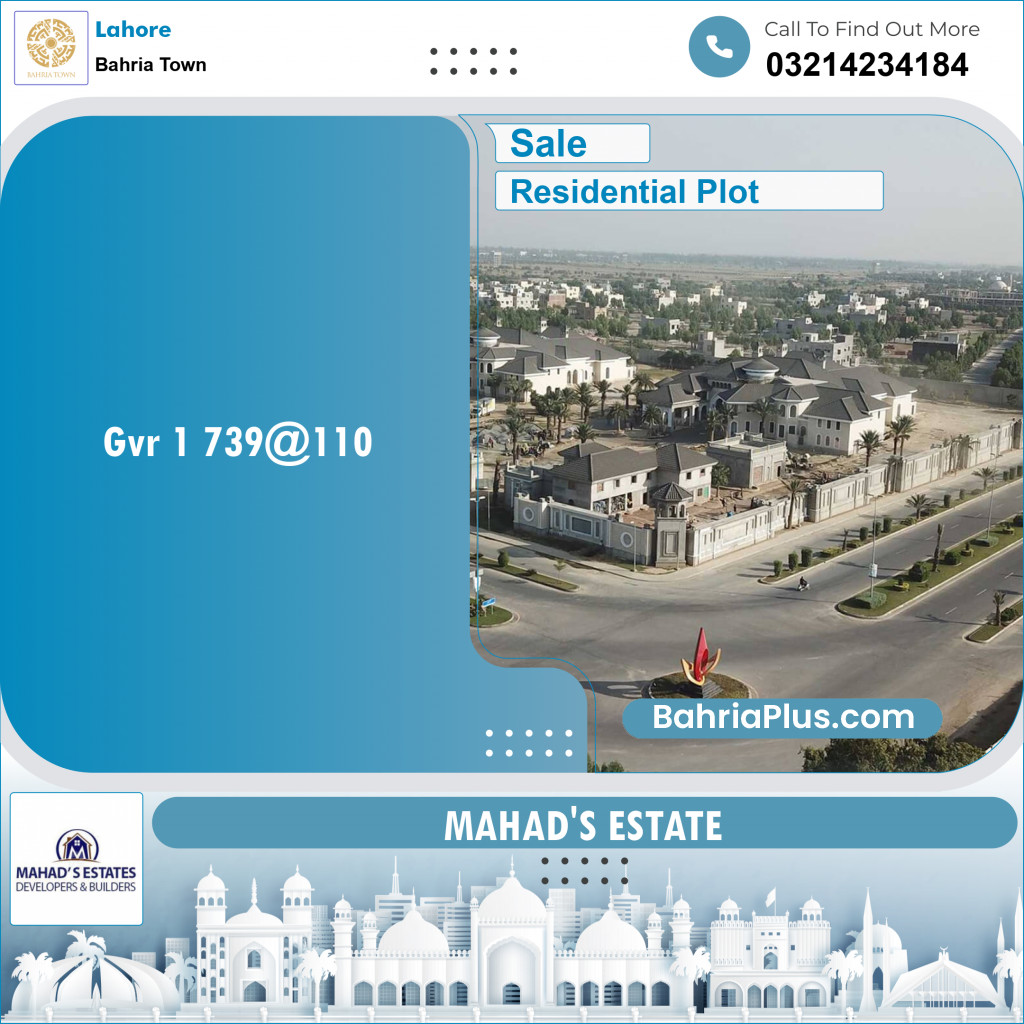 Residential Plot for Sale in Bahria Town, Lahore - (BP-133429)