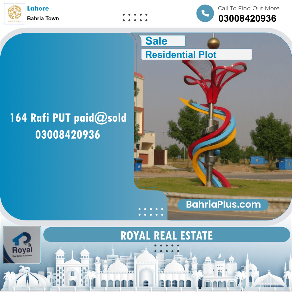 Residential Plot for Sale in Bahria Town, Lahore - (BP-133452)