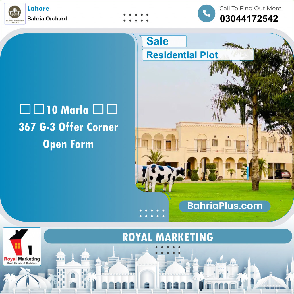 Residential Plot for Sale in Bahria Orchard, Lahore - (BP-133458)