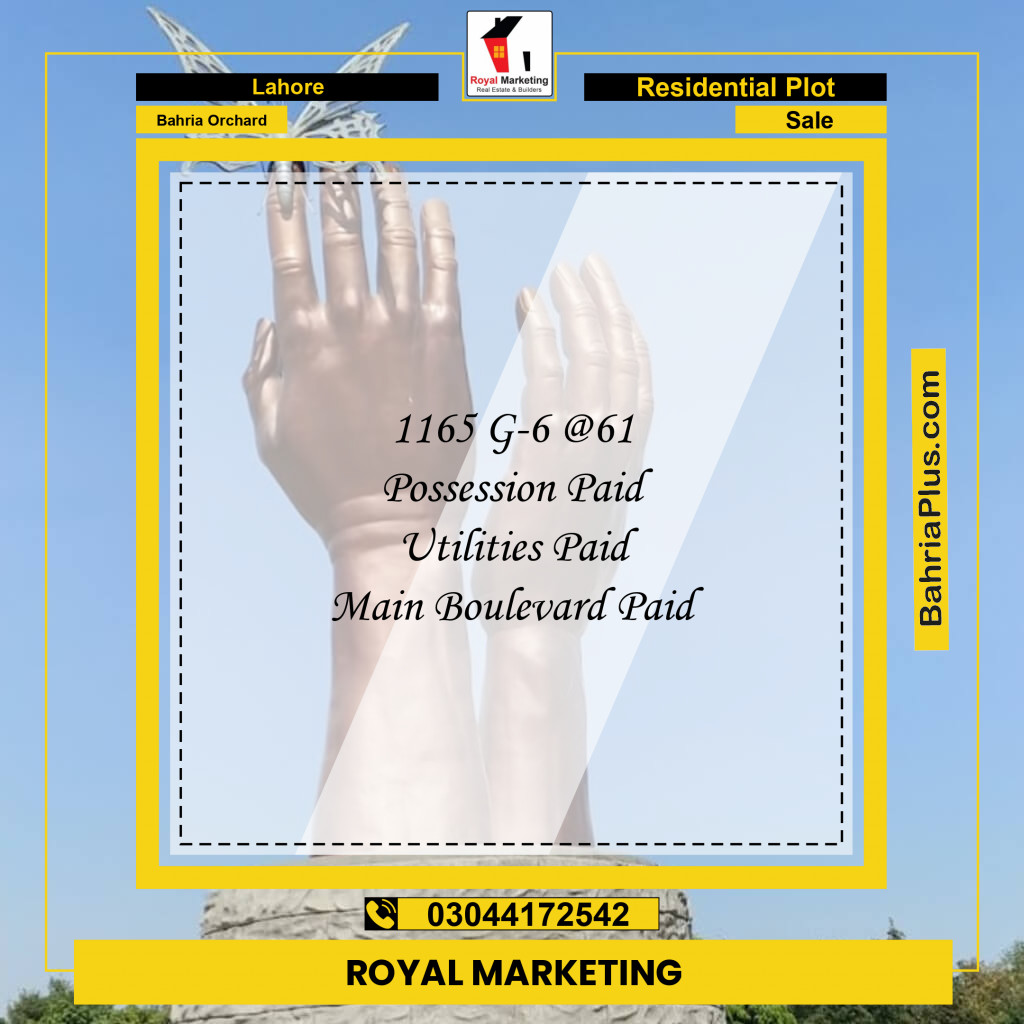 Residential Plot for Sale in Bahria Orchard, Lahore - (BP-133459)