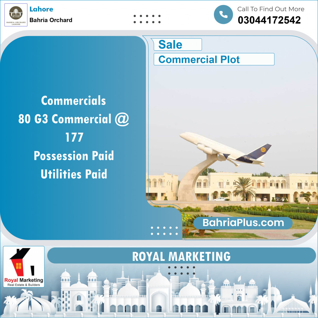 Commercial Plot for Sale in Bahria Orchard, Lahore - (BP-133484)
