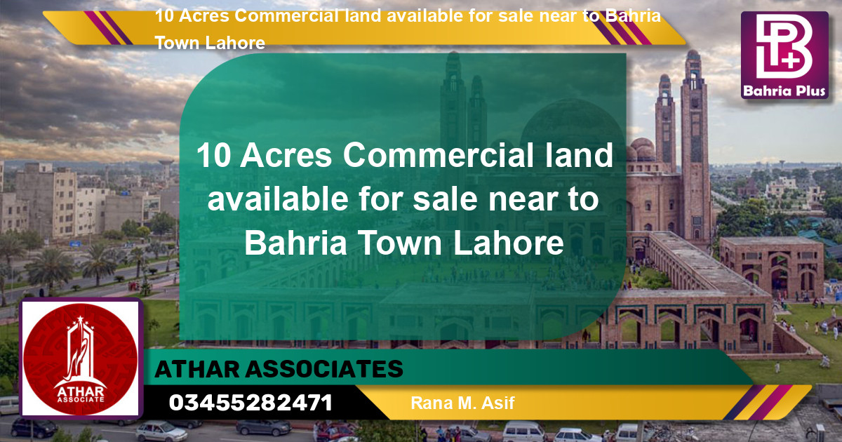 Commercial Plot for Sale in Bahria Town, Lahore - (BP-133602)