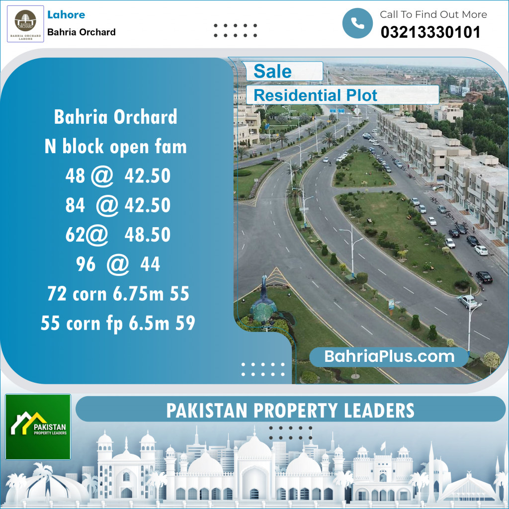 Residential Plot for Sale in Bahria Orchard, Lahore - (BP-133614)